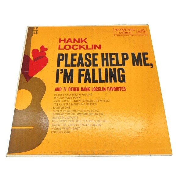 Vintage 1962 Hank Locklin Please Help Me I'm Falling RCA LPM-2291 Mono Vinyl LP - Picture 1 of 16